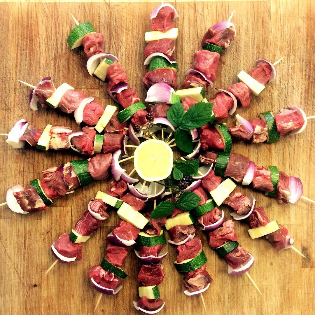 Burgers, kebabs and steaks
